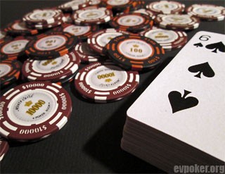 poker chips and card deck