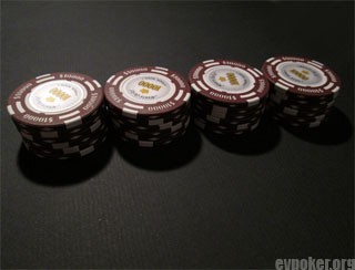 Four stack of chips