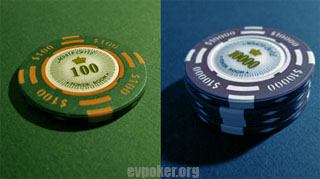 small and big stack of poker chips